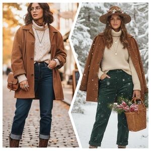 Britches Vintage Brown Suede Leather Jacket L/XL Oversized Blazer Mob Wife